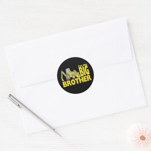 Sticker Rond Big Brother Backhoe (Enveloppe)