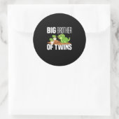 Sticker Rond Big Brother De Twins Dinosaur Dino (Sac)