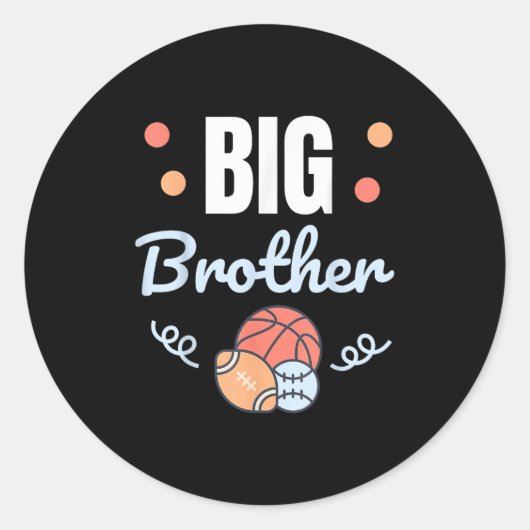 Sticker Rond Big Brother _ Fun Pregancy Faire-part &amp; Sib (Devant)