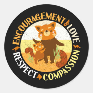 Sticker Rond Big Brother Love - Fils Bonding Fox