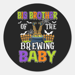 Sticker Rond Big Brother Of Brewing Par Hommes D'Halloween Femm