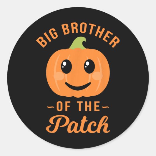 Sticker Rond Big Brother Of The Patch - Famille Citrouille Hall (Devant)