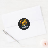 Sticker Rond Big Brother Of Twins New Brother Sibling Funny Twi (Enveloppe)