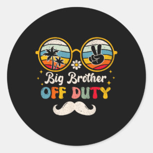 Sticker Rond Big Brother Off Duty Sungles Beach Sunset été