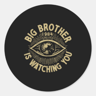 Sticker Rond Big Brother Vous Observe