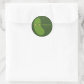 Sticker Rond Big Dill Green Pickle Baby shower (Sac)