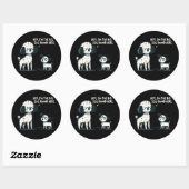Sticker Rond Big Dog Round Here - Cartoon de caniche, Amoureux  (Feuille)