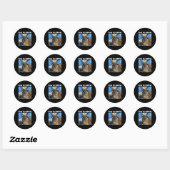 Sticker Rond Big Floppa Mat Chat (Feuille)