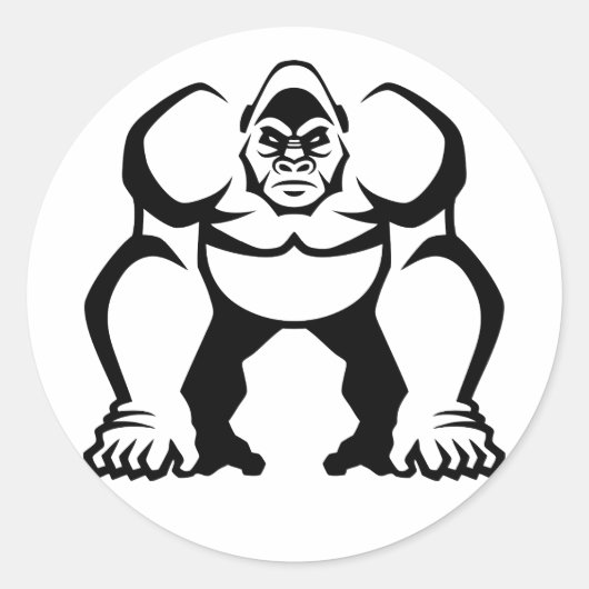 Sticker Rond Big Gorilla (Devant)