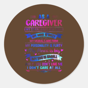 Sticker Rond Big Heart Direct Support Person Caregiver Life