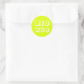 Sticker Rond Big Hug, blanc chartreuse (Sac)