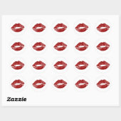 Sticker Rond Big Kiss (Feuille)