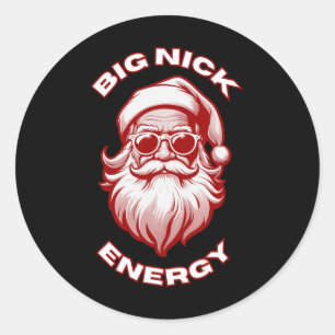 Sticker Rond Big Nick Énergie Drôle de Père Noël Noël
