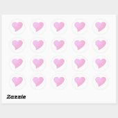 Sticker Rond Big Pink Heart, Love (Feuille)