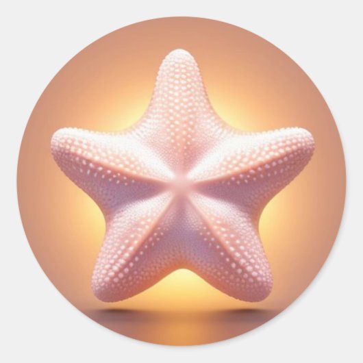 Sticker Rond Big Pink Starfish (Devant)