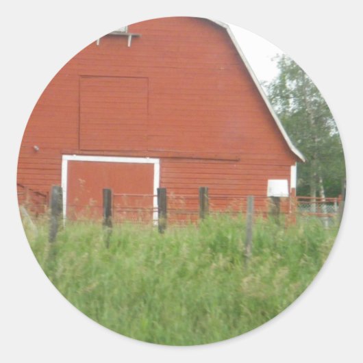 Sticker Rond Big Red Barn (Devant)