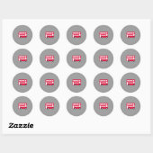 Sticker Rond Big Red Bus (Feuille)