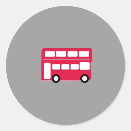 Sticker Rond Big Red Bus (Devant)