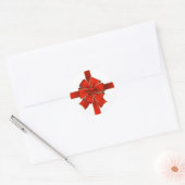 Sticker Rond Big Red Holiday Bow (Enveloppe)
