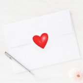 Sticker Rond Big Red Valentine Heart (Enveloppe)