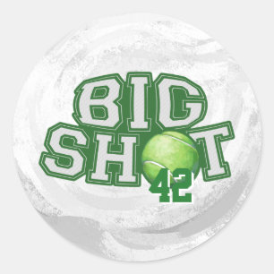 Sticker Rond Big Shot Tennis Ball