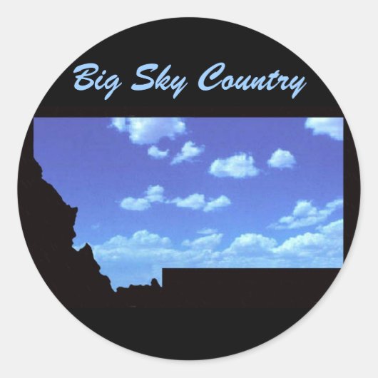 Sticker Rond Big Sky Country (Devant)