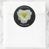 Sticker Rond 'Big Snowbird' Blanc jour sur plaque d'immatricula (Sac)