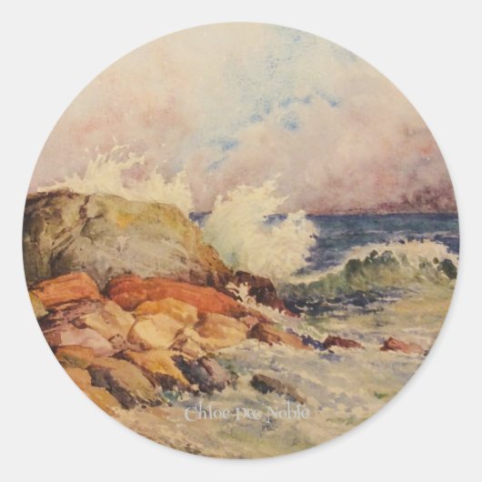 Sticker Rond Big Sur Californie (Devant)