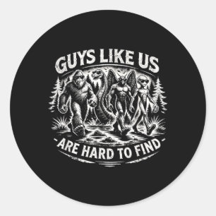 Sticker Rond Bigfoot Aliens Mothman Loch Ness Monster Dads