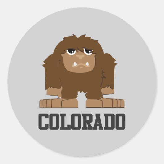 Sticker Rond Bigfoot Colorado (Devant)
