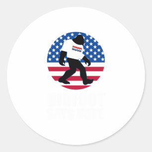Sticker Rond Bigfoot dit Vote America USA Presidential E