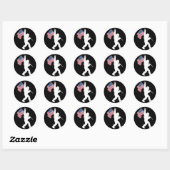 Sticker Rond Bigfoot Drapeau Usa (Feuille)