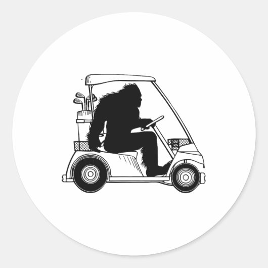 Sticker Rond Bigfoot Golf Tee (Devant)