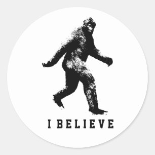 Sticker Rond Bigfoot je crois