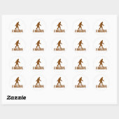 Sticker Rond Bigfoot je crois (Feuille)
