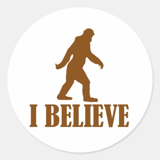 Sticker Rond Bigfoot je crois (Devant)