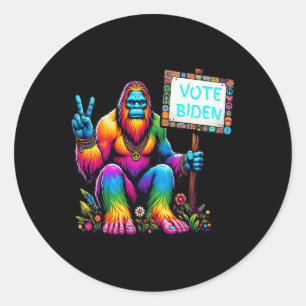 Sticker Rond Bigfoot pour Biden Kamala Harris 47 47e Président