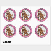 Sticker Rond Bigfoot | Sasquatch (modifiable) (Feuille)