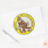 Sticker Rond Bigfoot | Sasquatch (modifiable) (Enveloppe)