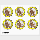Sticker Rond Bigfoot | Sasquatch (modifiable) (Feuille)