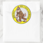 Sticker Rond Bigfoot | Sasquatch (modifiable) (Sac)