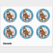 Sticker Rond Bigfoot | Sasquatch (modifiable) Classic Round Sti (Feuille)