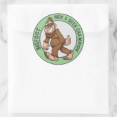 Sticker Rond Bigfoot | Sasquatch (modifiable) Classic Round Sti (Sac)