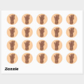 Sticker Rond Bigfoot Sasquatch Track Squatchy Conception d'oeuv (Feuille)