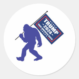 Sticker Rond Bigfoot Trump 2024