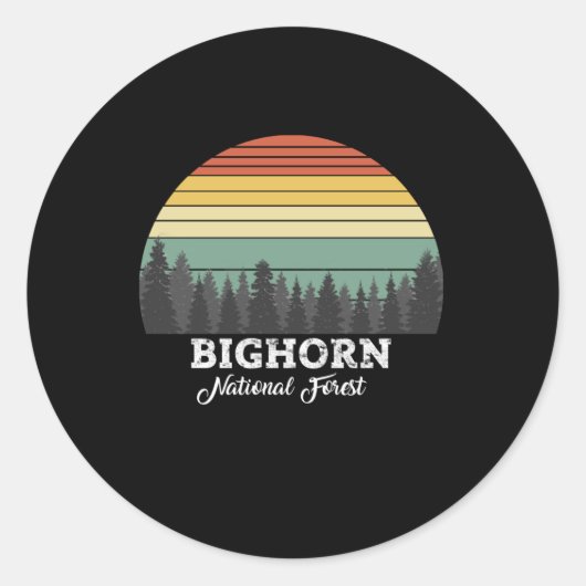 STICKER ROND BIGHORN WYOMING (Devant)
