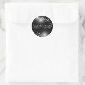 Sticker Rond Bijouterie diamant gemme argent (Sac)
