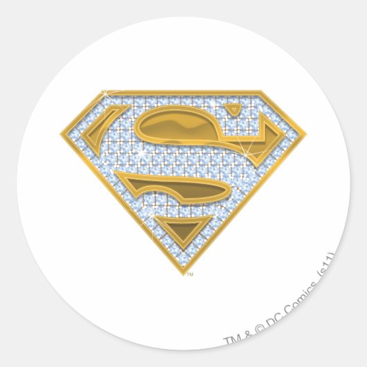 Sticker Rond Bijoux bleu supergirl (Devant)