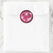 Sticker Rond Bijoux Diamants Gems Heart Bling Business (Sac)