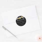 Sticker Rond Bijoux en diamant noir (Enveloppe)